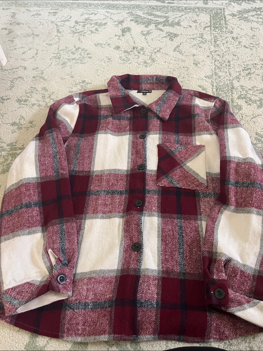 Plaid Button Up Shacket